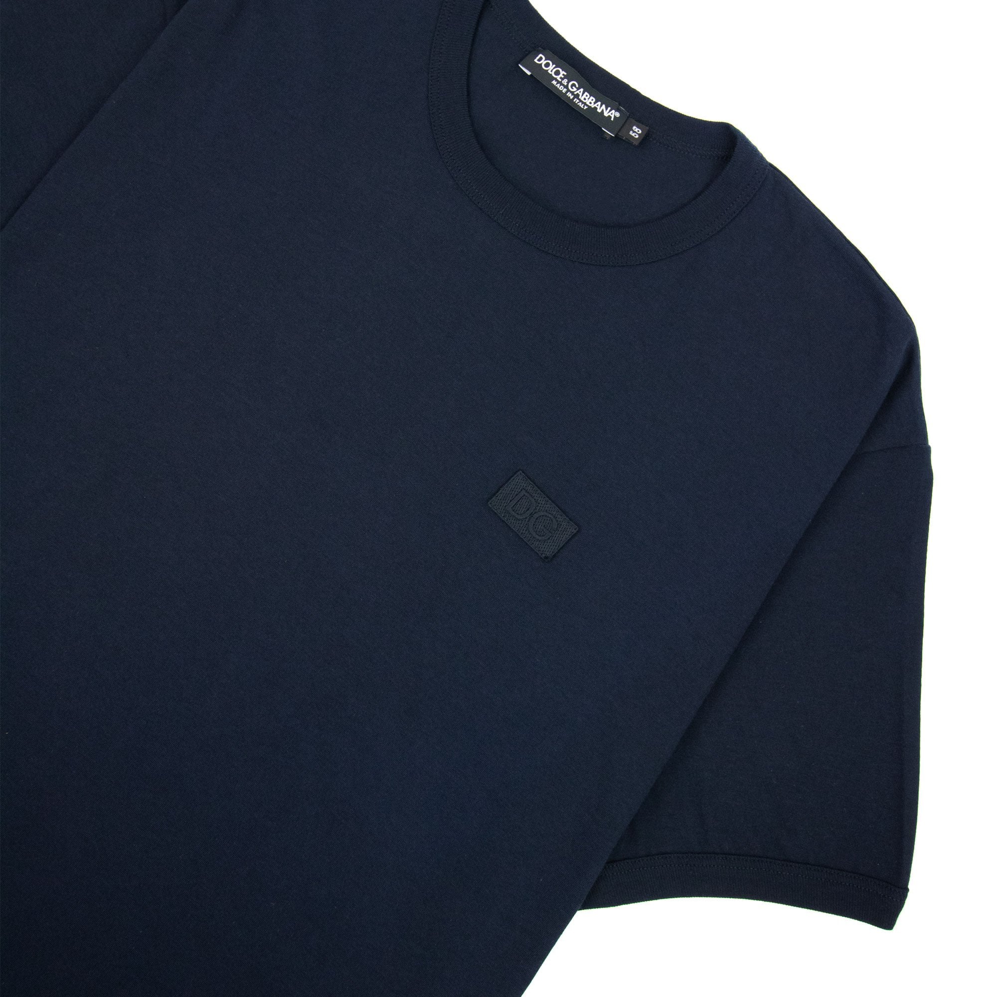 Dolce & Gabbana Dg Embroidered Logo T Shirt Navy