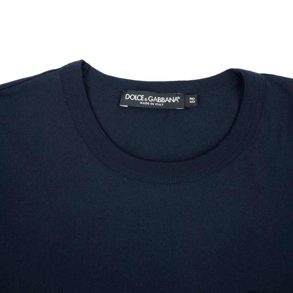 Dolce & Gabbana Dg Embroidered Logo T Shirt Navy
