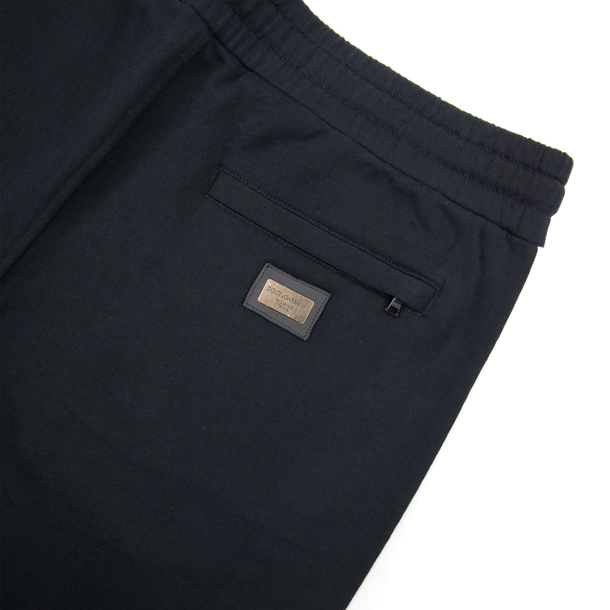 Dolce & Gabbana Metal Logo Side Stripe Bottoms Black