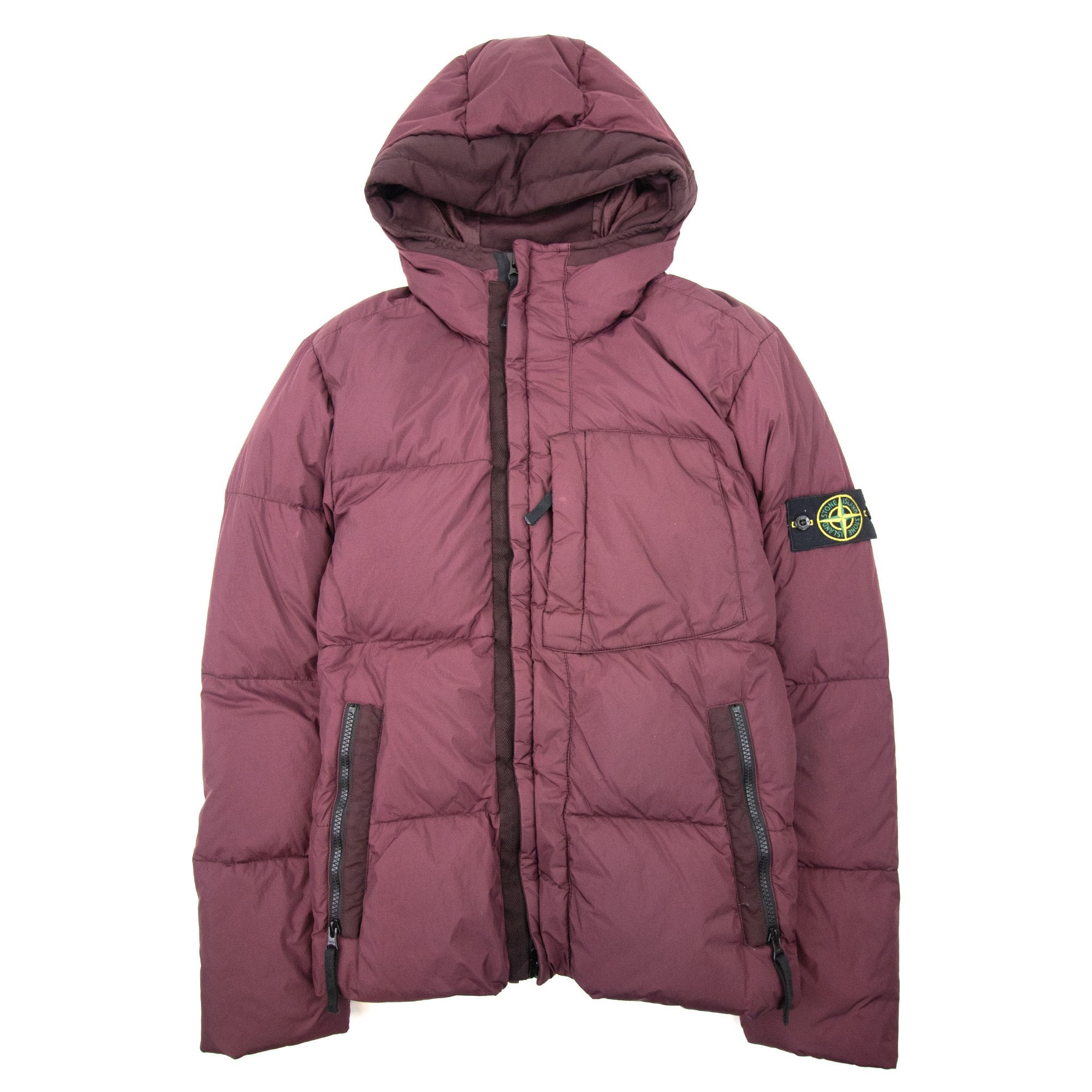 Stone Island 40223 Crinke Reps Ny Down Jacket Burgundy V0012