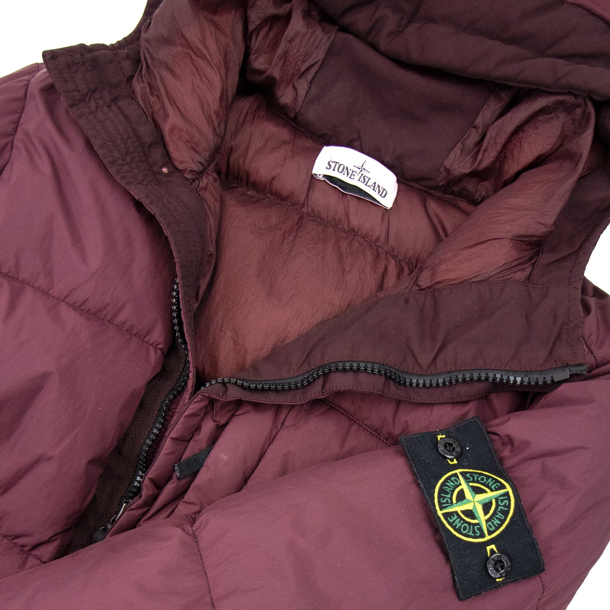Stone Island 40223 Crinke Reps Ny Down Jacket Burgundy V0012 | ONU