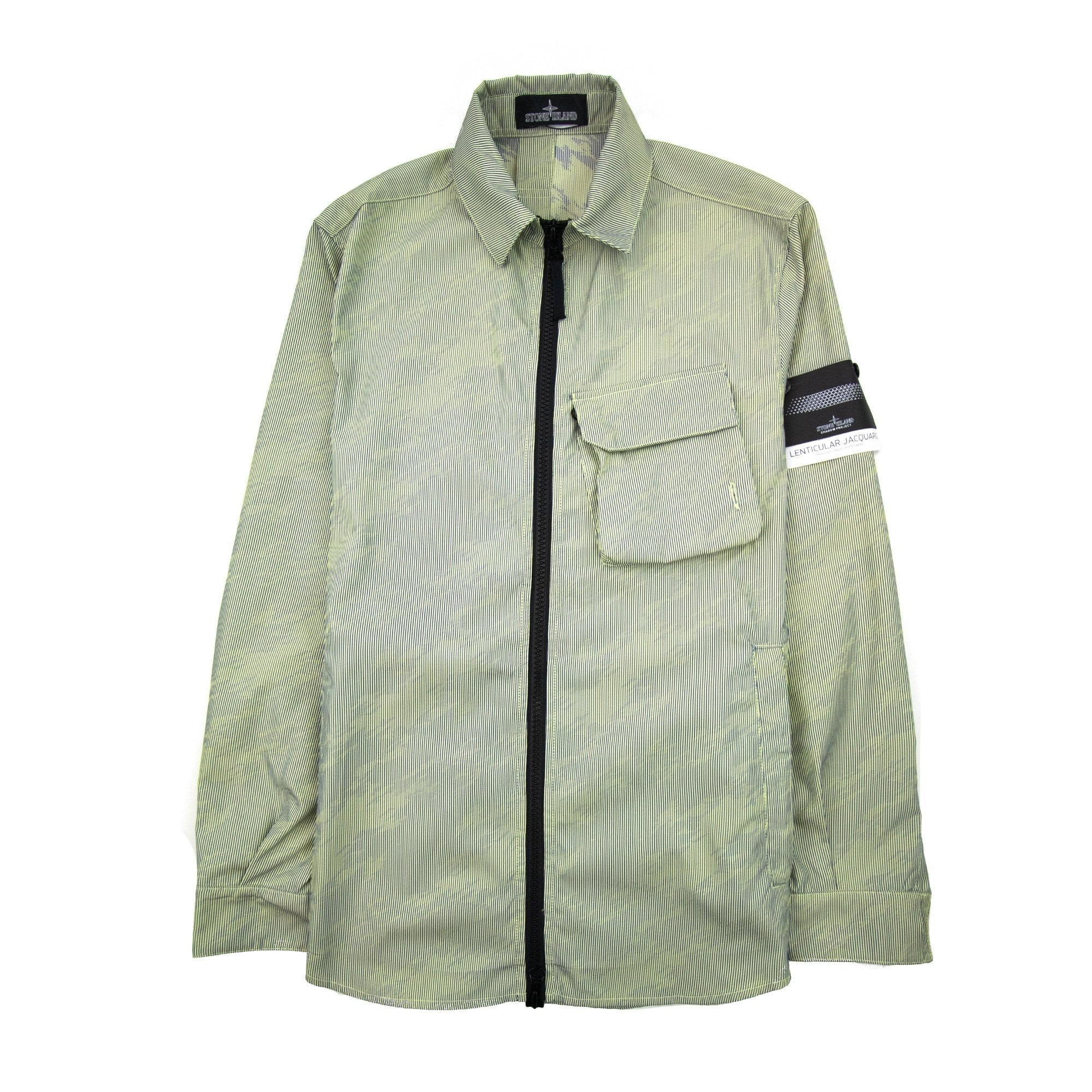 Stone Island Shadow Project Lenticular Zip-up Overshirt Jacket Lemon V0031
