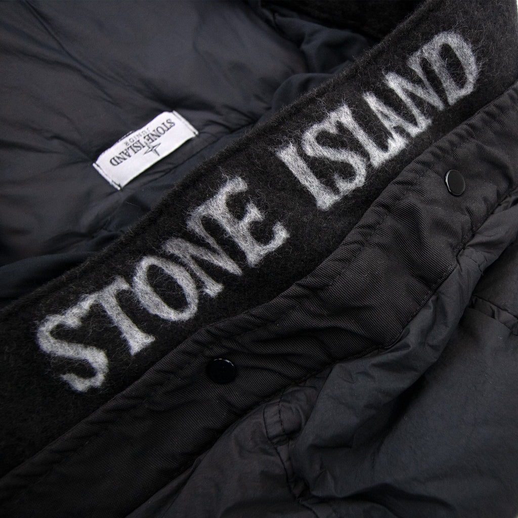 Stone Island Junior Garment Dyed Crinkle Reps Ny Down Jacket Black Voo29