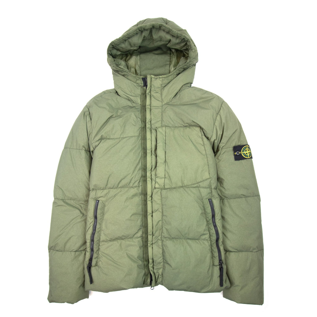 Stone Island 40223 Crinke Reps Ny Down Jacket Khaki V0055