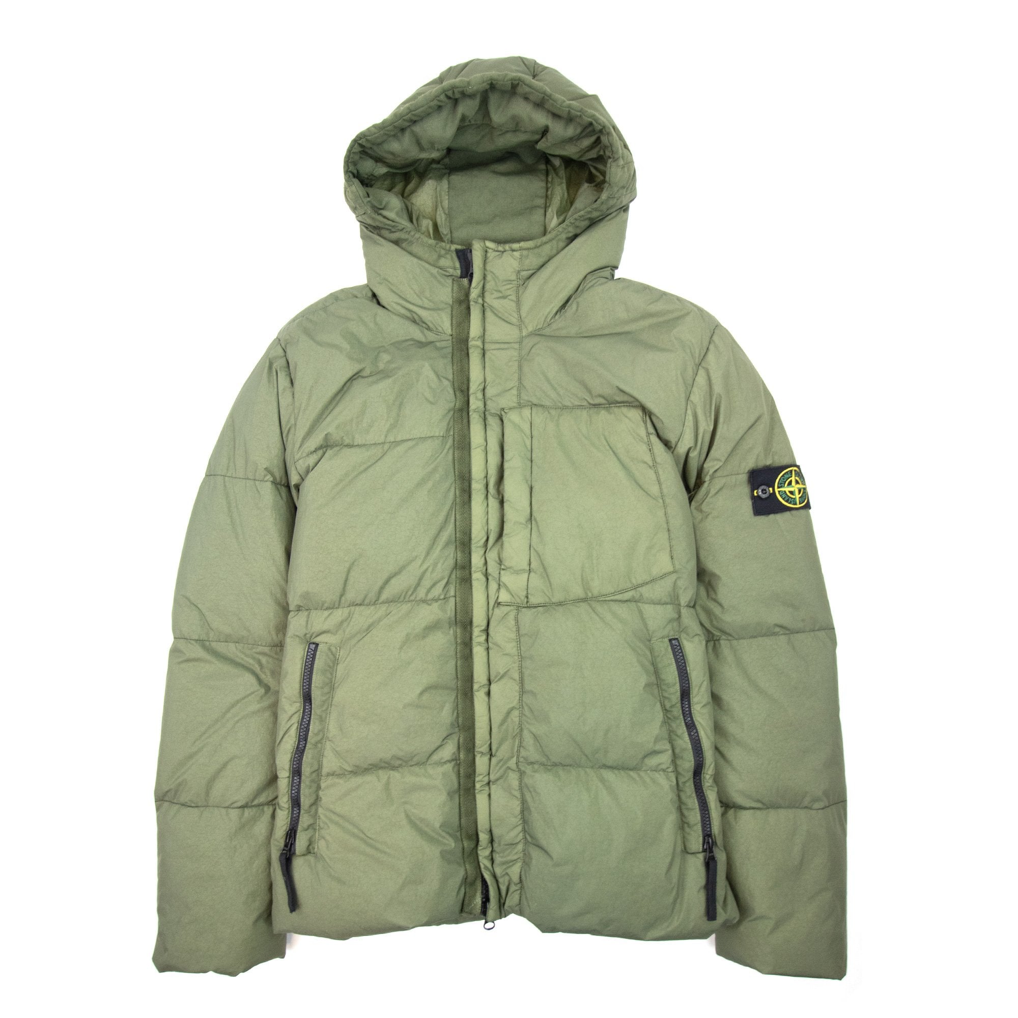 Stone Island 40223 Crinke Reps Ny Down Jacket Khaki V0055