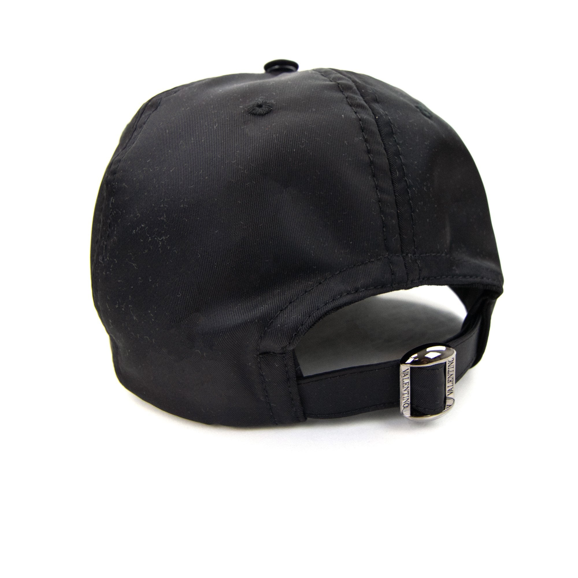 Valentino Vltn Nylon Baseball Cap Black