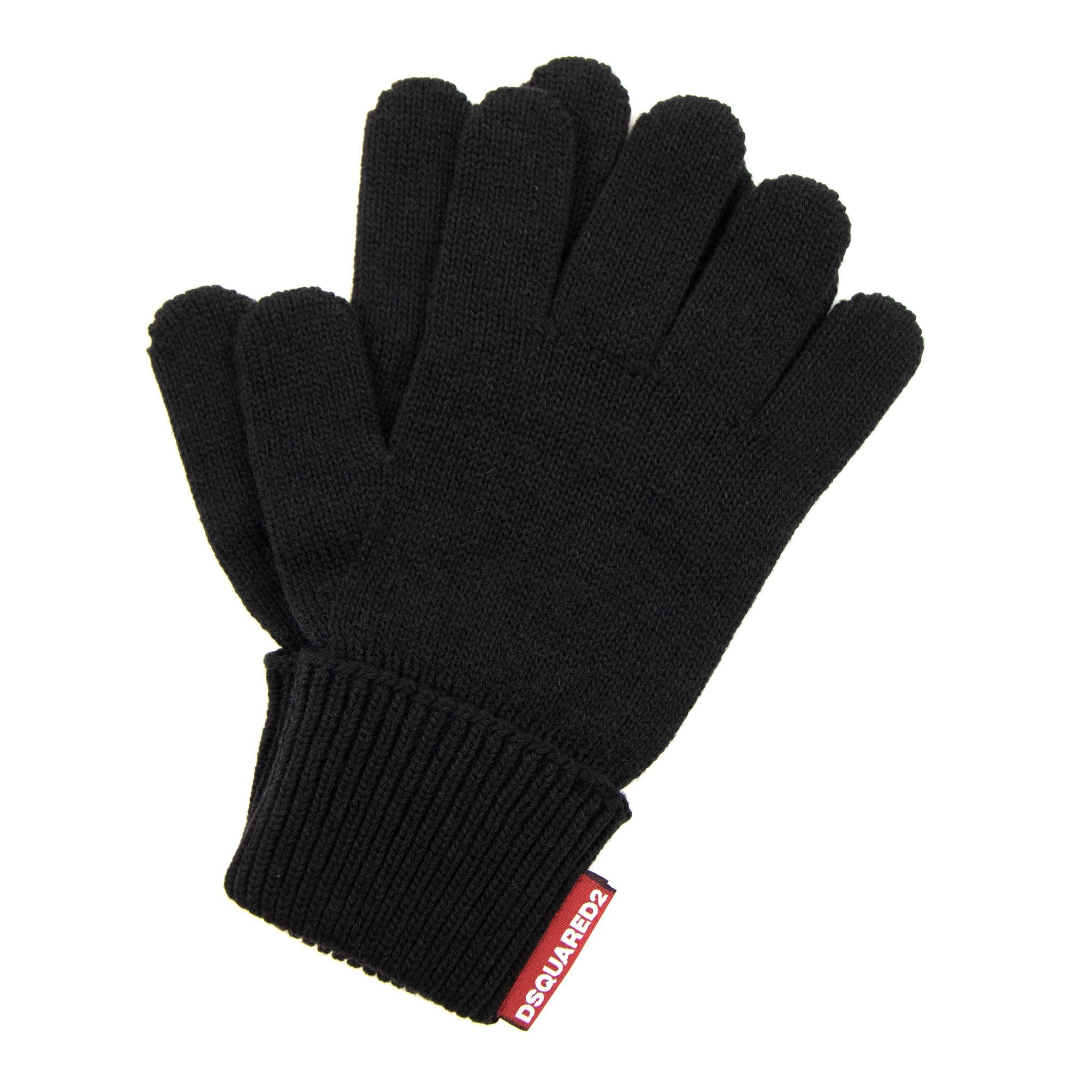 Dsquared2 Warmy Hat & Gloves Knit Set Black