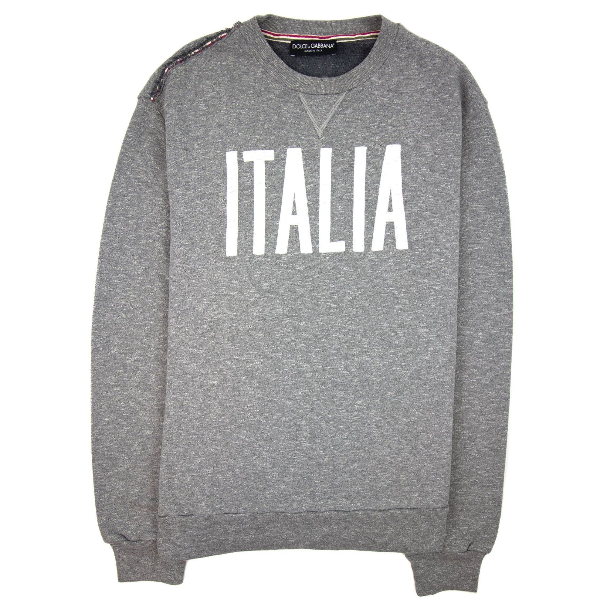 Dolce & Gabbana Italia Logo Crewneck Sweatshirt Grey