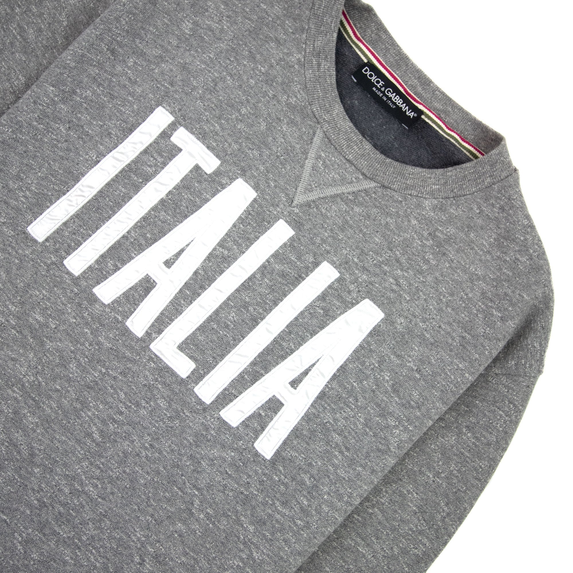 Dolce & Gabbana Italia Logo Crewneck Sweatshirt Grey