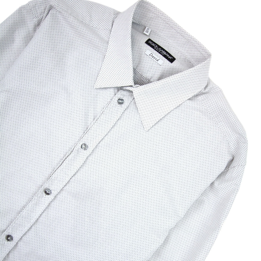 Dolce & Gabbana Polka Dot Davids L/s Shirt White