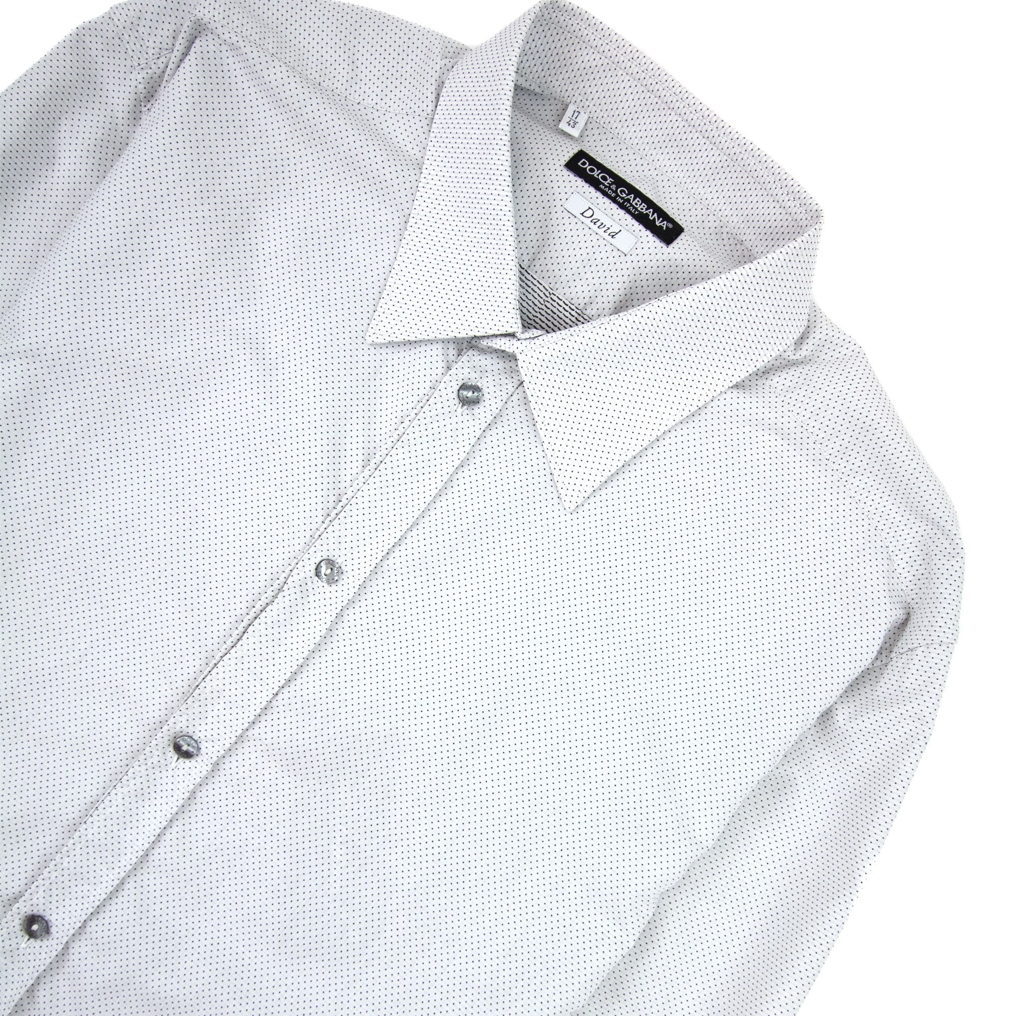 Dolce & Gabbana Polka Dot Davids L/s Shirt White