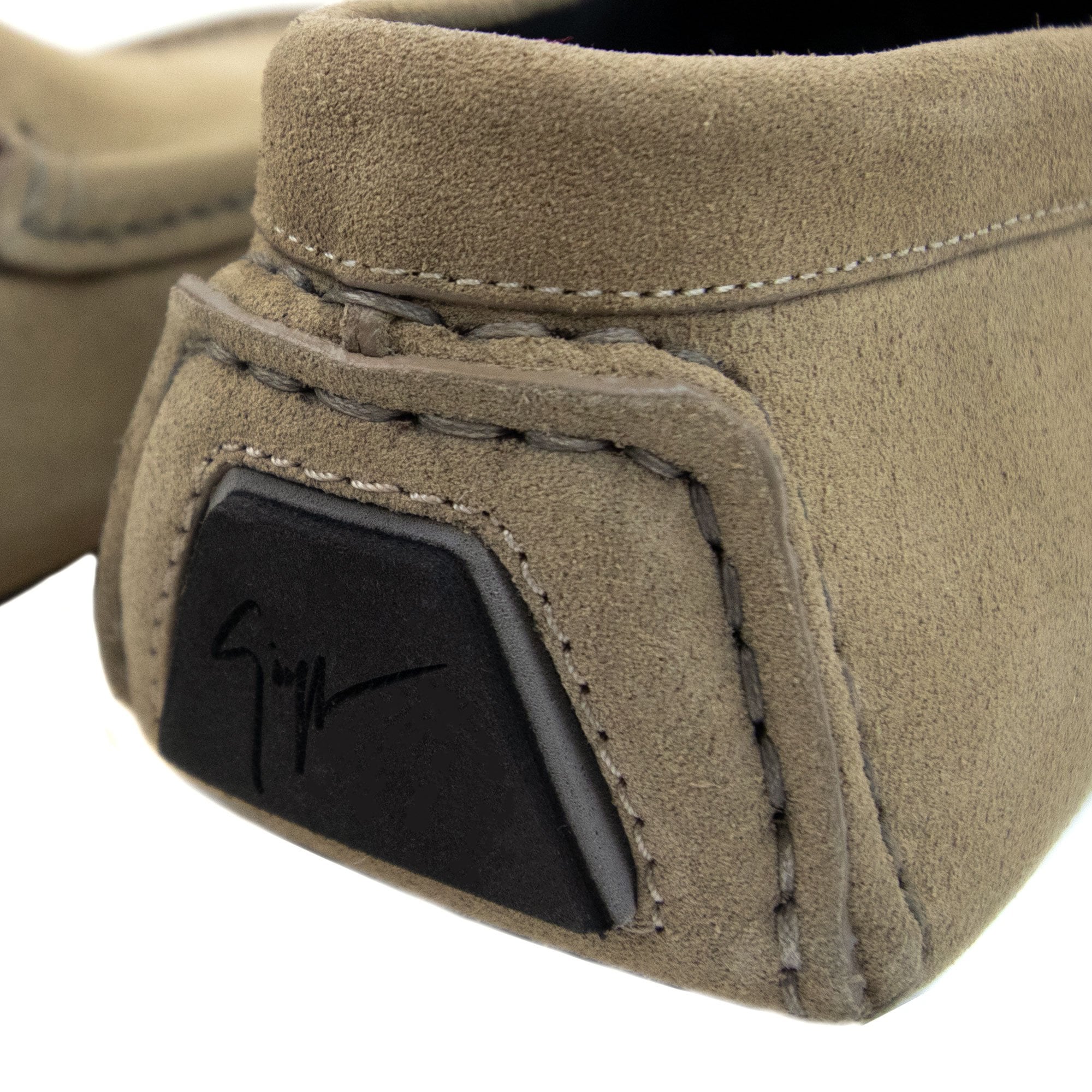 Giuseppe Zanotti Kent Signature Suede Loafers Camel