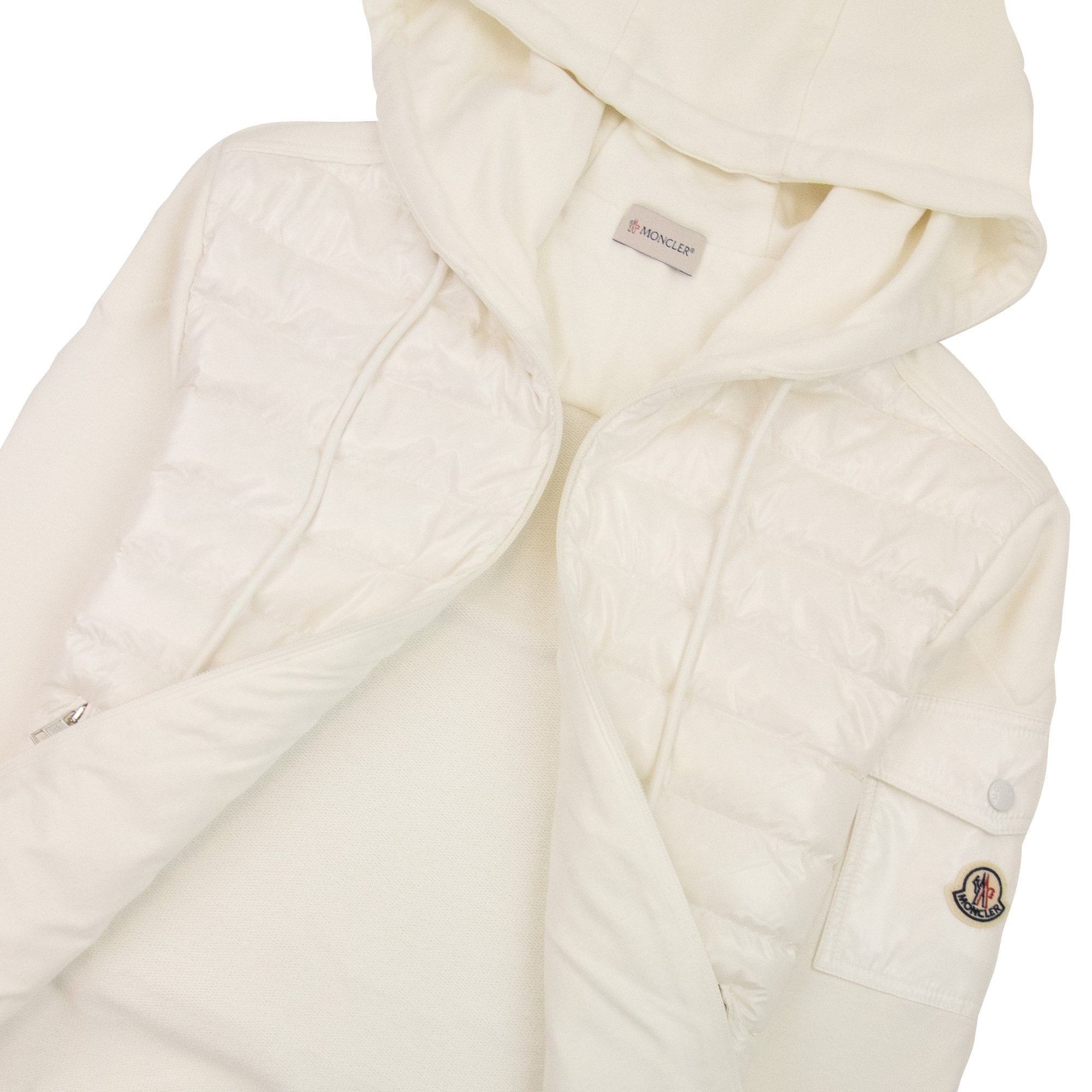 Moncler Maglia Con Hoodied Cardigan White 034 | ONU – Onu