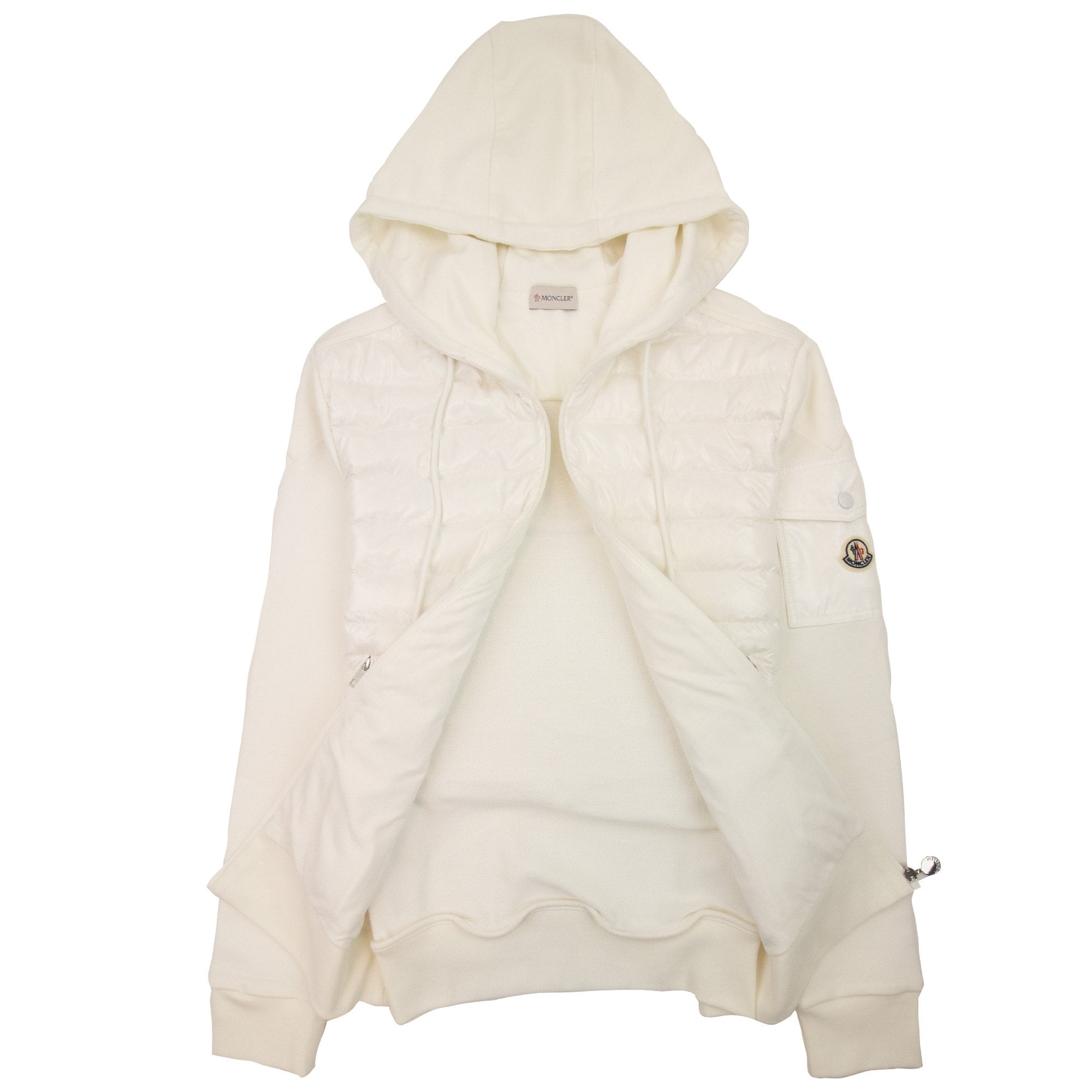 Moncler Maglia Con Hoodied Cardigan White 034 | ONU – Onu