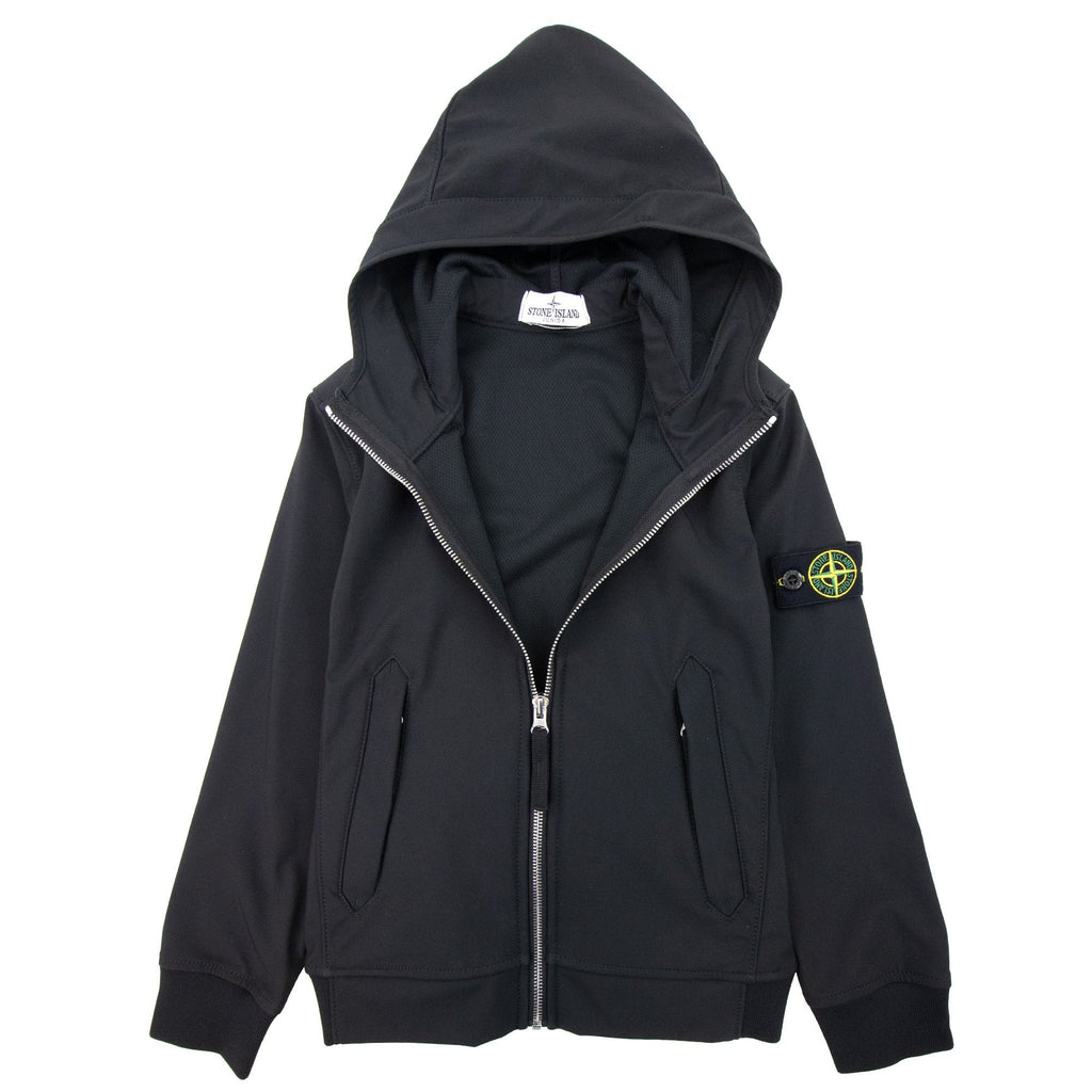 Stone Island Junior 640134 Light Soft Shell-r Jacket Black V0029