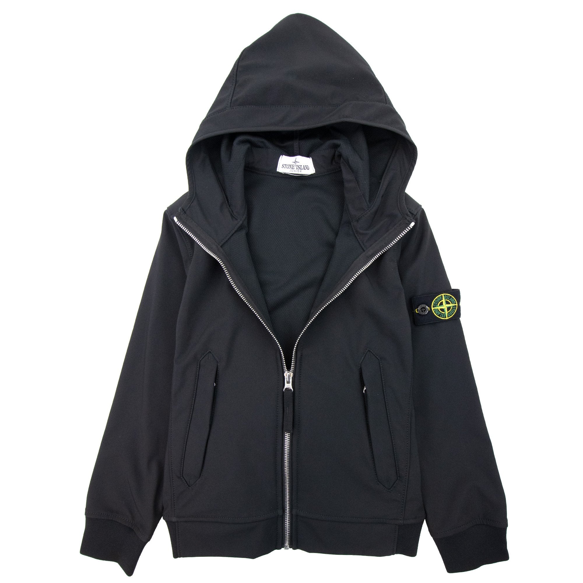 Stone Island Junior 640134 Light Soft Shell-r Jacket Black V0029