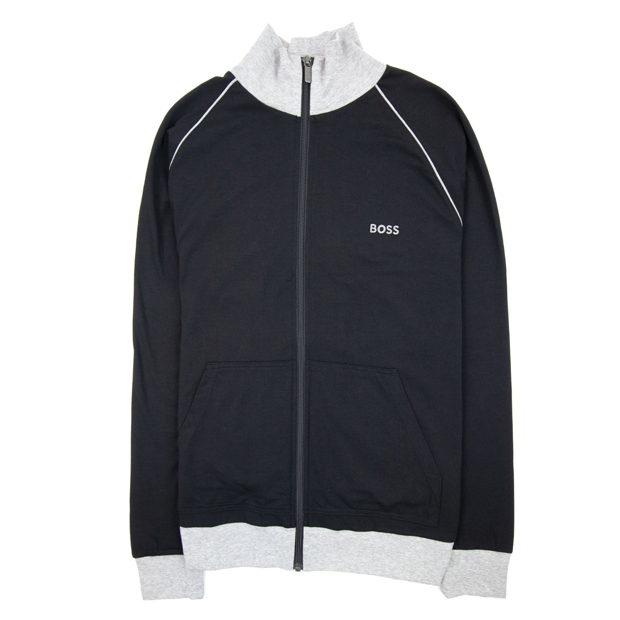 Hugo Boss Mix&match Logo Zip Funnel Neck Black 001