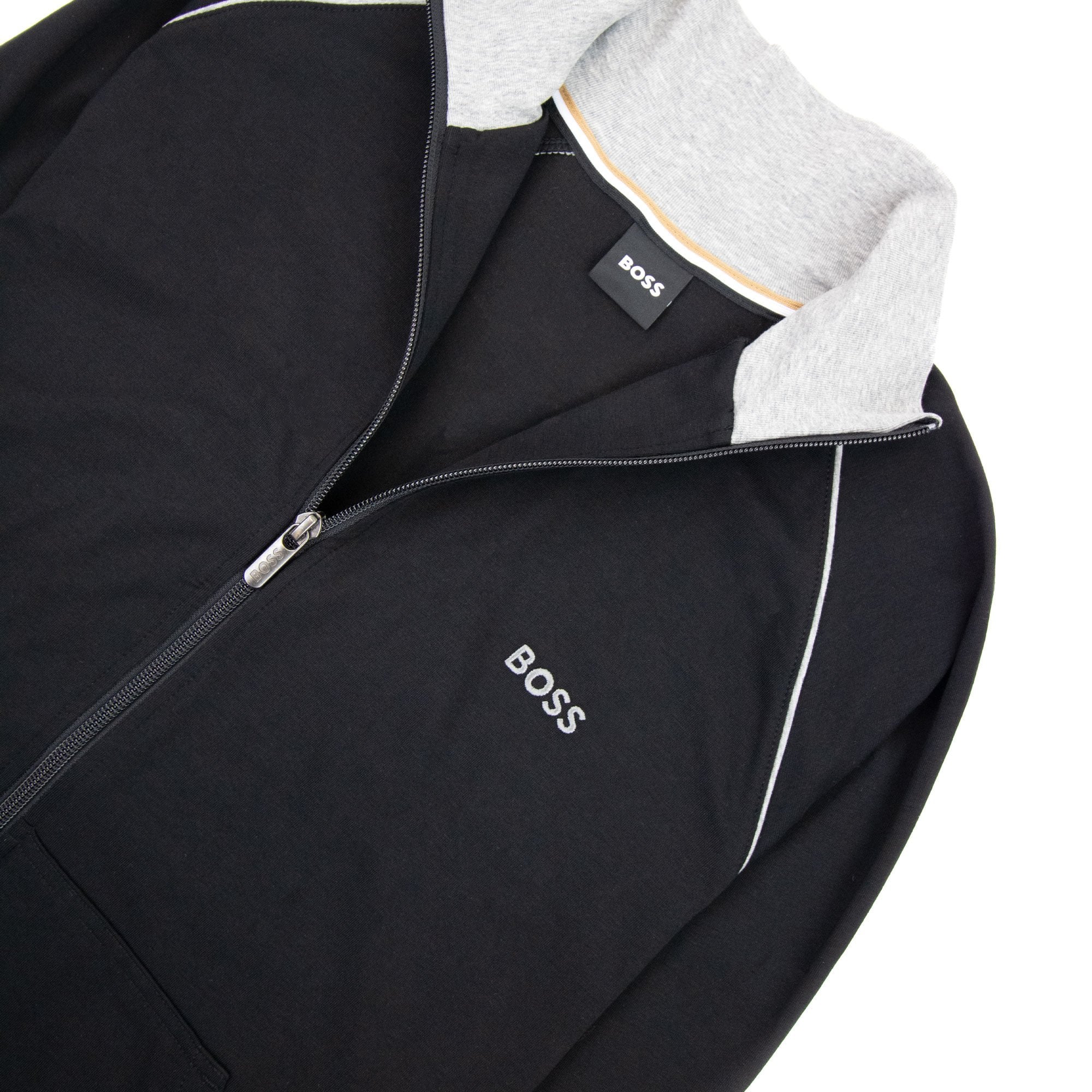Hugo Boss Mix&match Logo Zip Funnel Neck Black 001