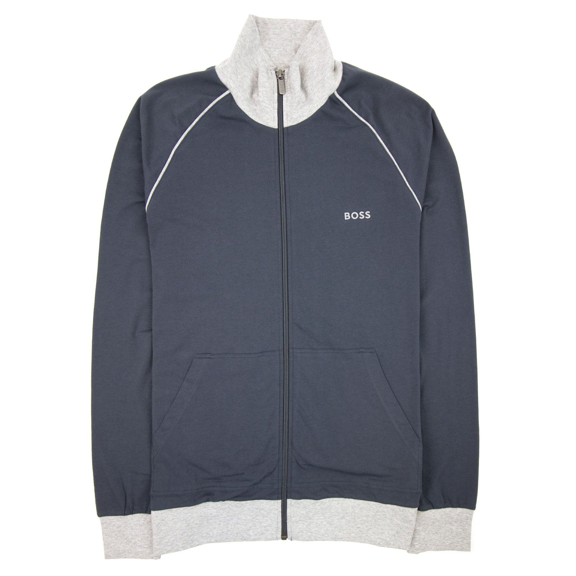 Hugo Boss Mix&match Logo Zip Funnel Neck Navy 403