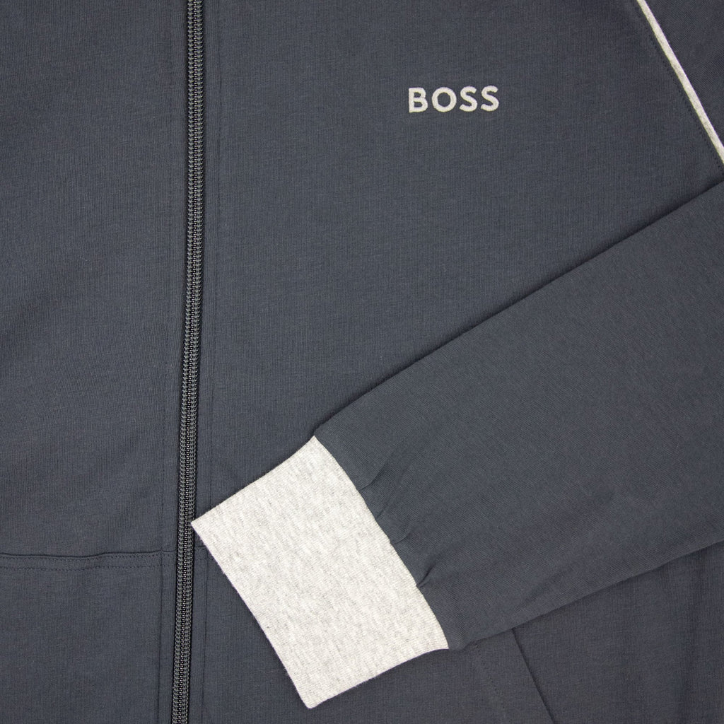 Hugo Boss Mix&match Logo Zip Funnel Neck Navy 403