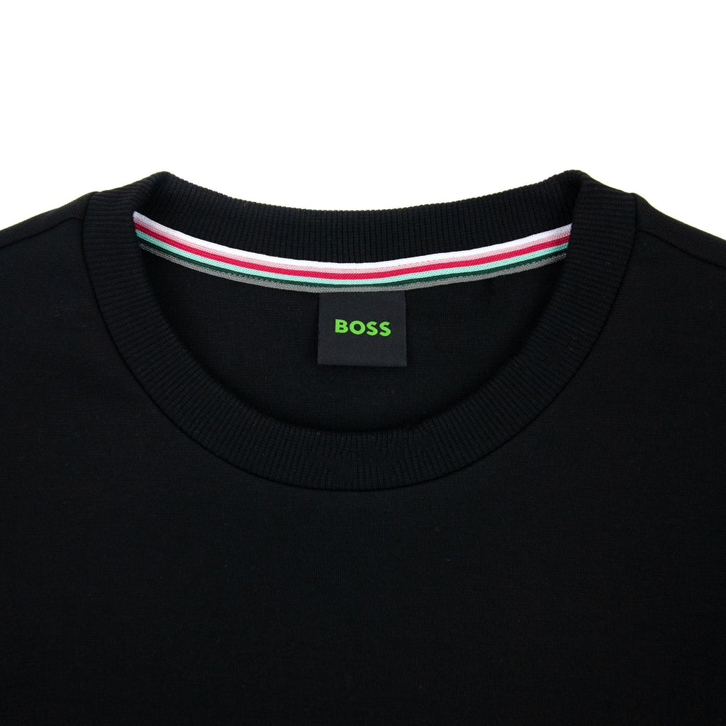 Hugo Boss Salbo 1 Embroidered Layered Logo Sweatshirt Black 001