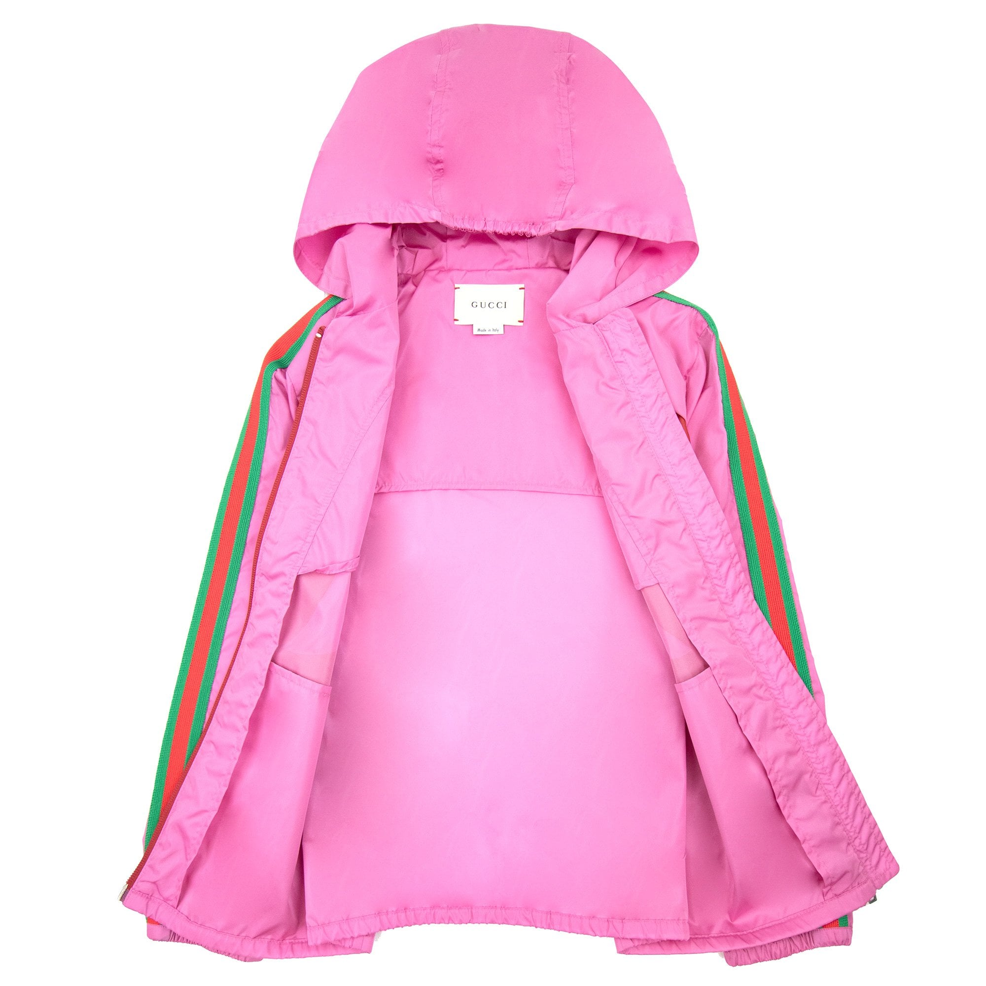 Gucci Junior Gg Interlocking Nylon Jacket Pink