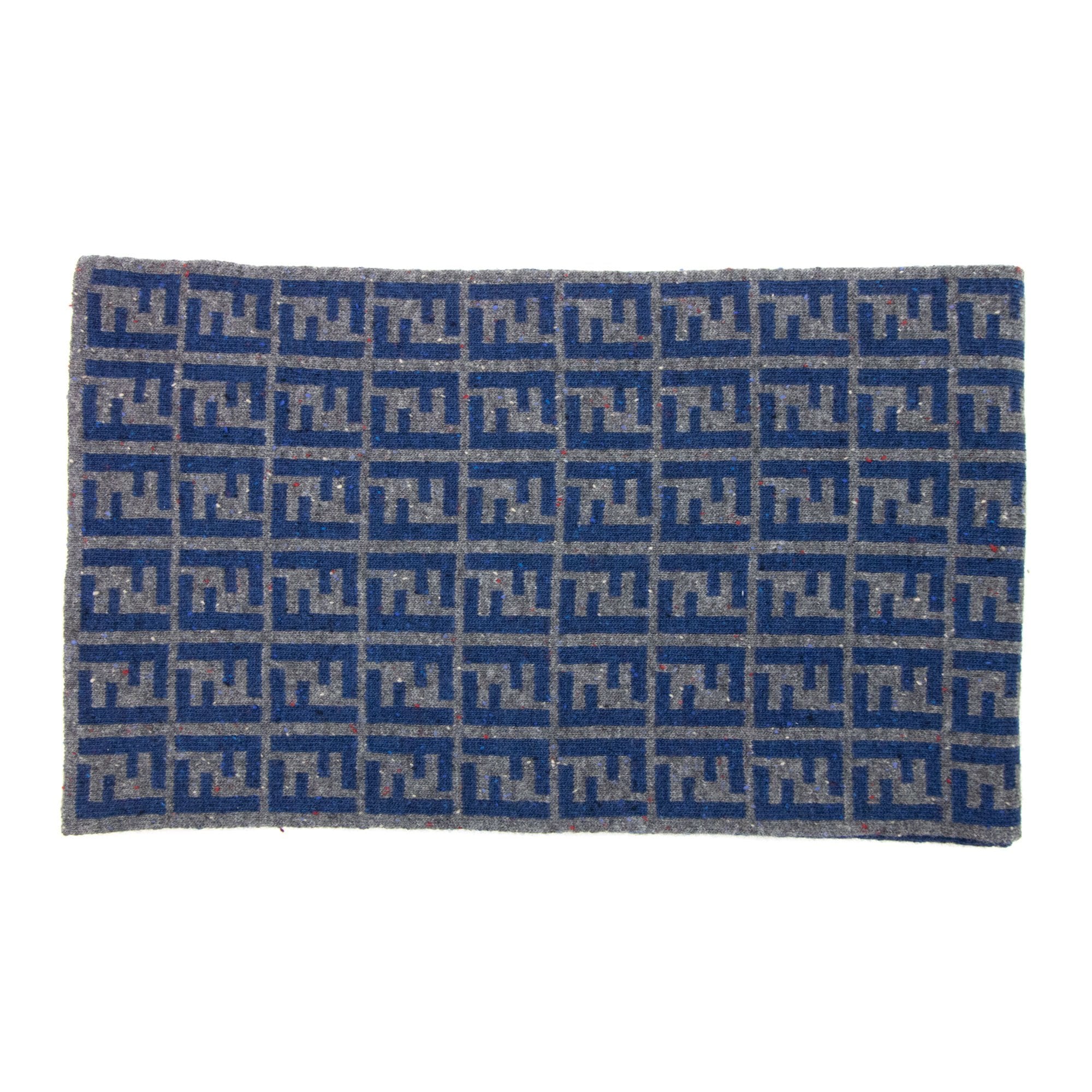 Fendi Sciarpa Maglia Logo Scarf Royal Blue