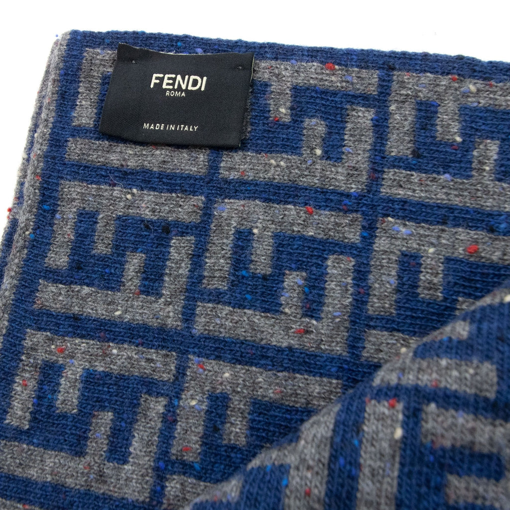 Fendi Sciarpa Maglia Logo Scarf Royal Blue