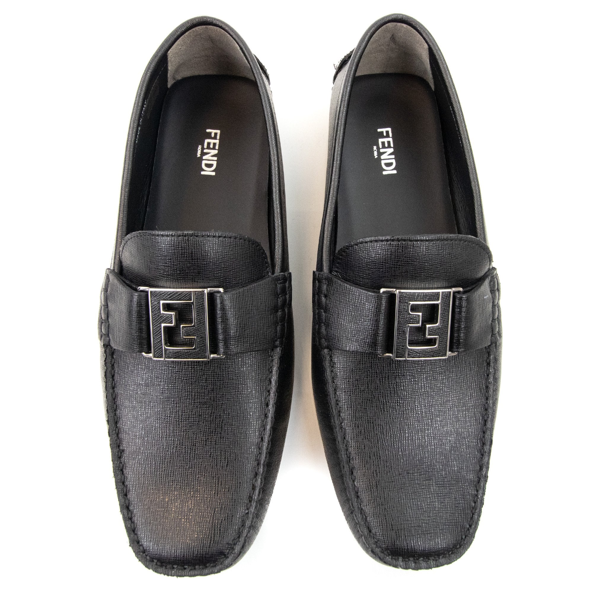Fendi Mocassino Crosta Elite Loafers Nero