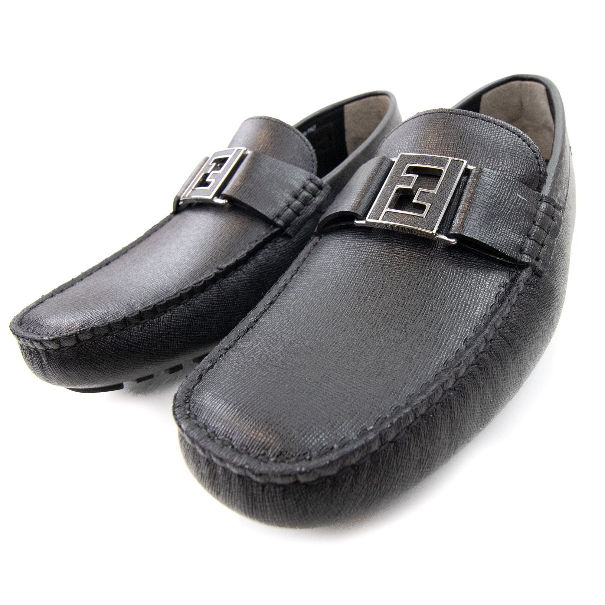 Fendi Mocassino Crosta Elite Loafers Nero