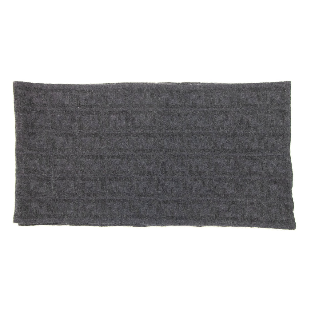 Fendi Subtle Ff Logo Scarf Grigio