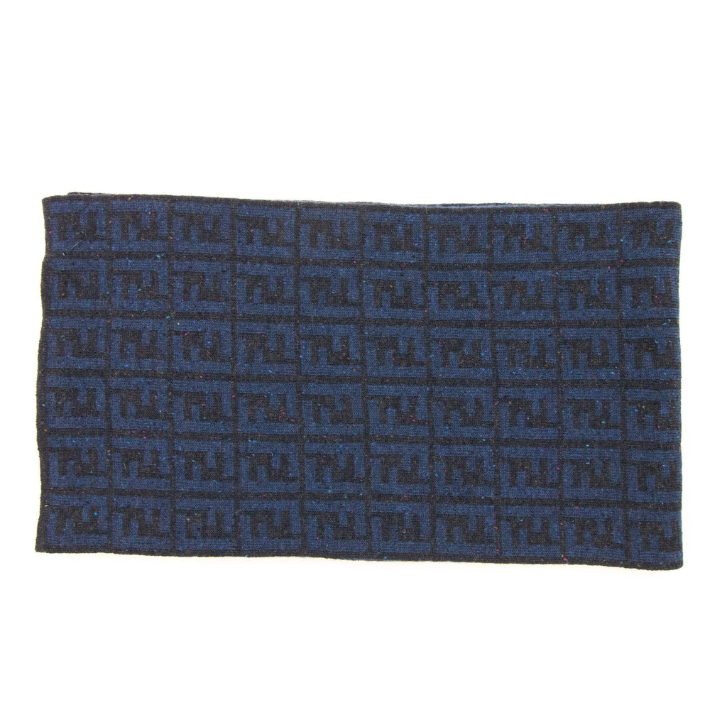 Fendi Sciarpa Maglia Logo Scarf Blue
