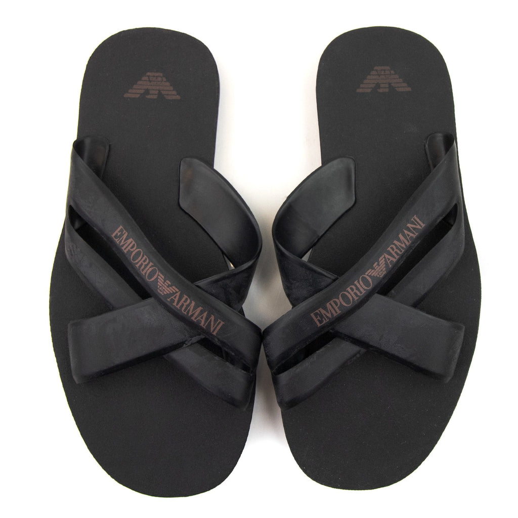 Emporio Armani Logo Sea Slippeer Nero