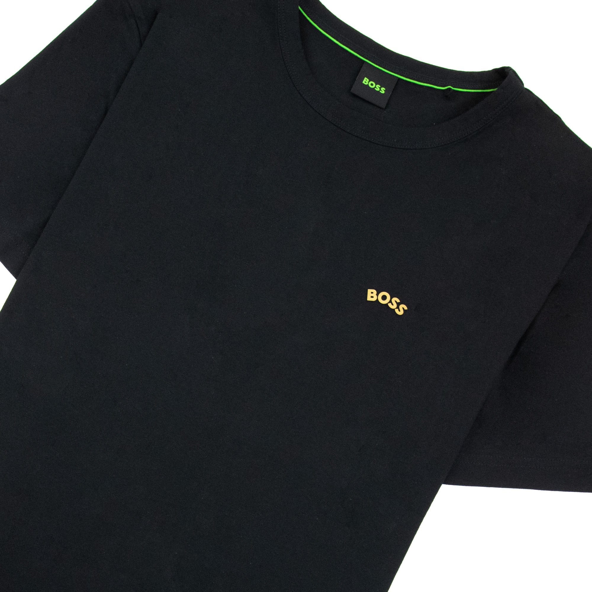 Hugo Boss Tee Curved Logo T Shirt Black 002