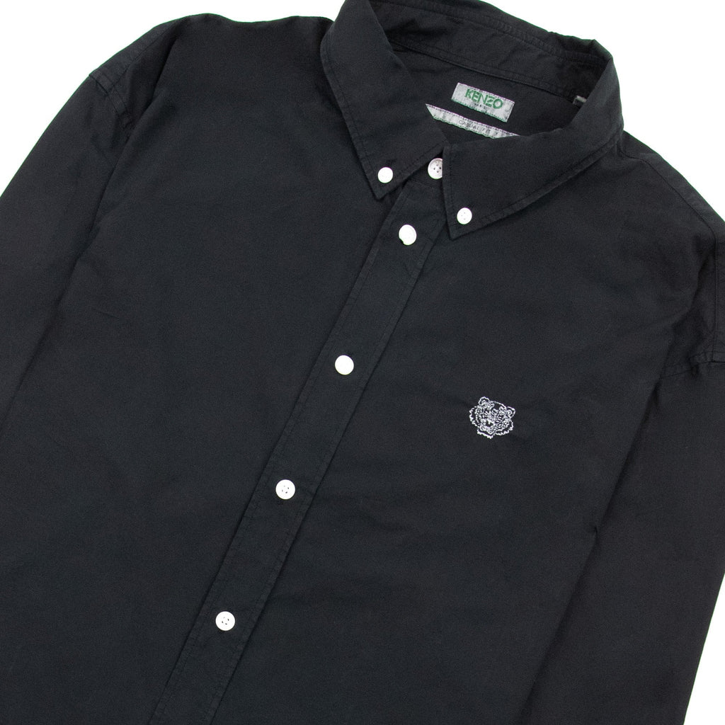 Kenzo Casual Embroidered Tiger Shirt Black