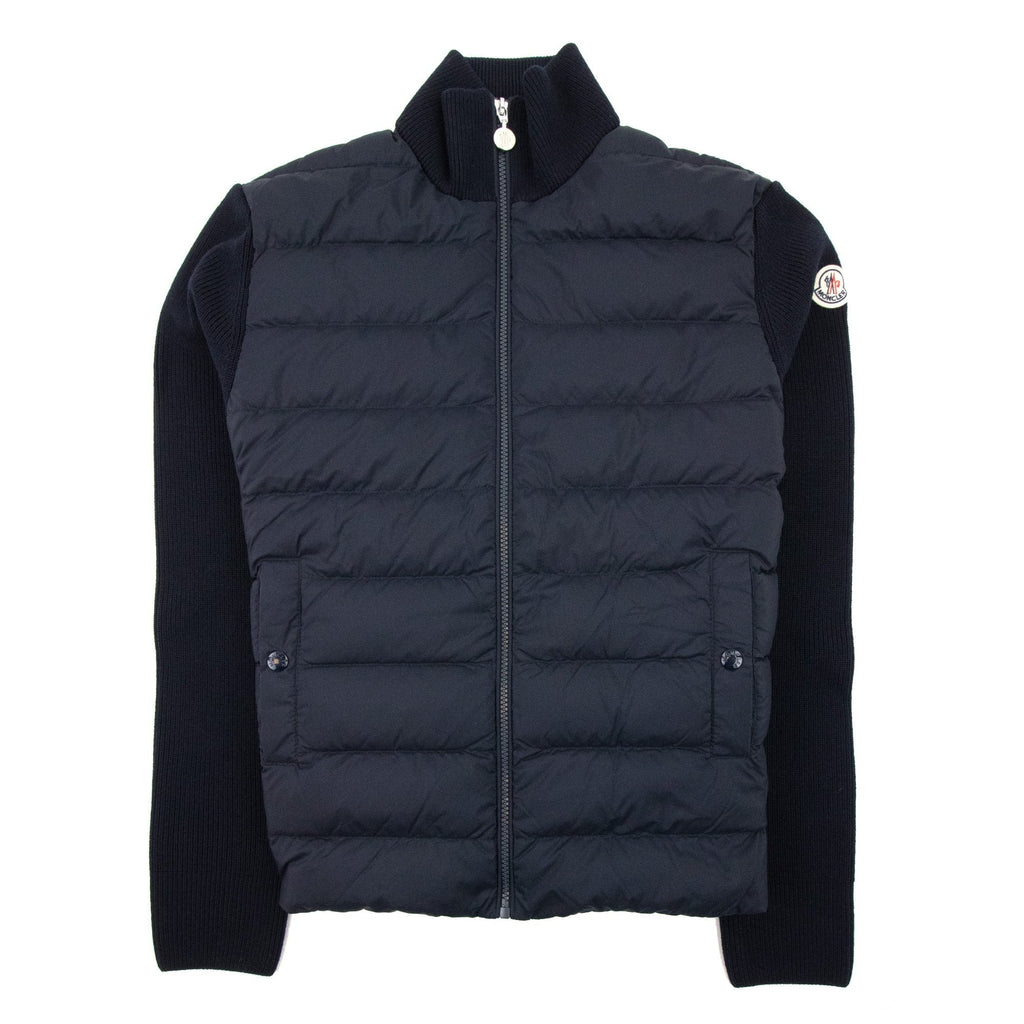 Moncler Padded Wool Cardigan Navy 769