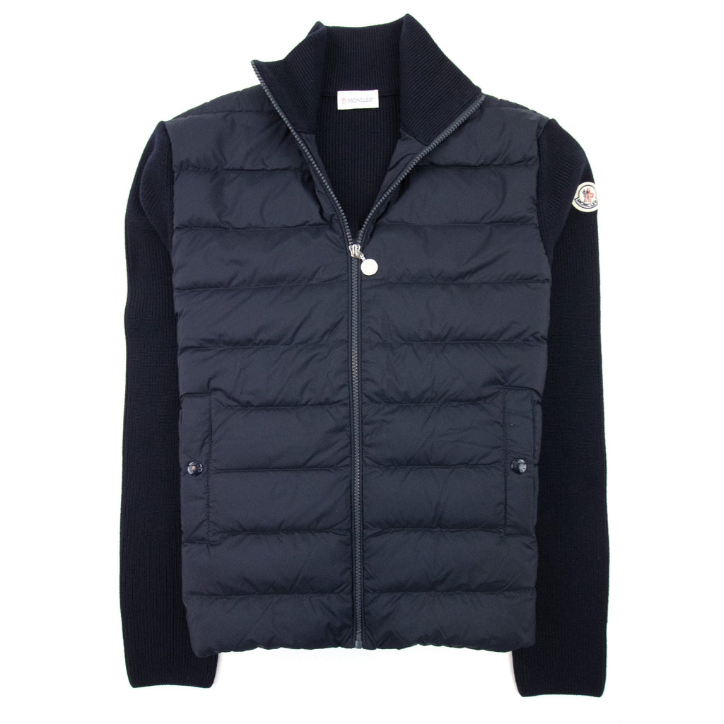 Moncler Padded Wool Cardigan Navy 769