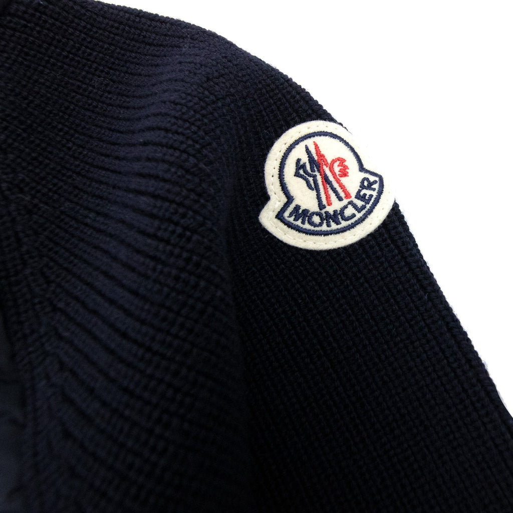 Moncler Padded Wool Cardigan Navy 769