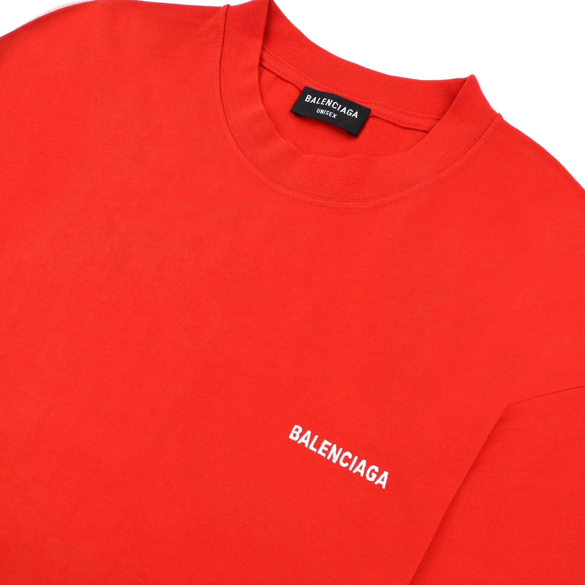 Balenciaga Logo Crewneck T Shirt Red/white | ONU – Onu
