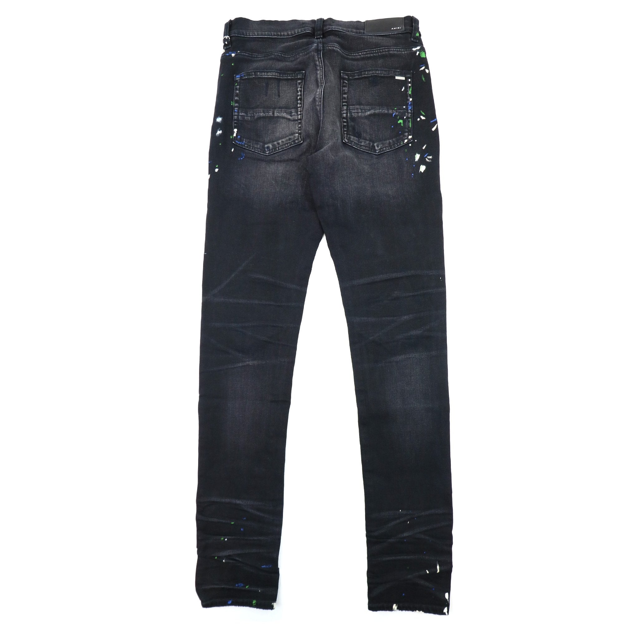 Amiri Aged Black Paint Splatter Mx1 Black | ONU – Onu