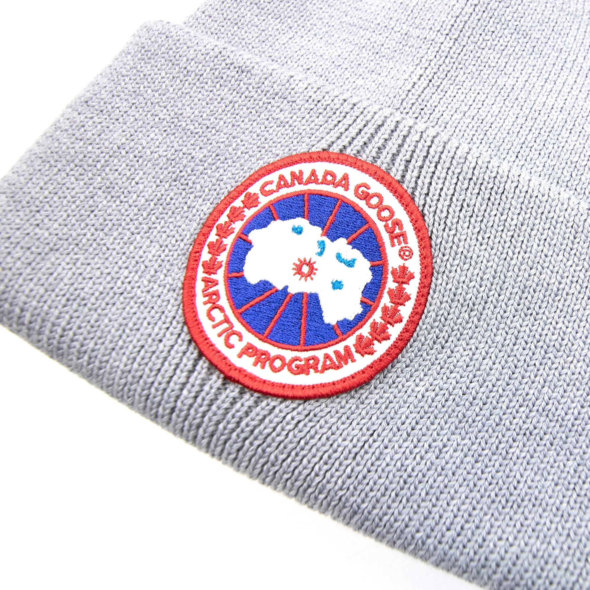Canada Goose Arctic Disc Ribbed Beanie Heather Grey