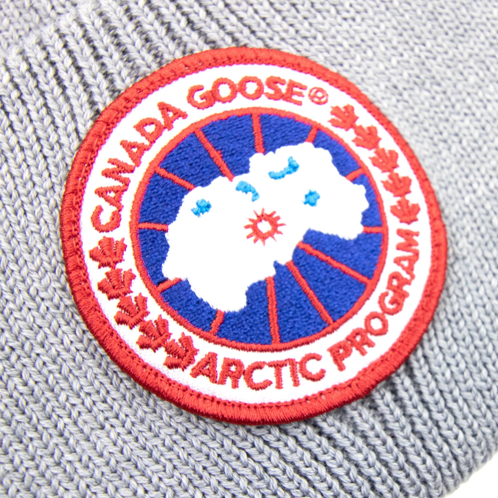 Canada Goose Arctic Disc Ribbed Beanie Heather Grey