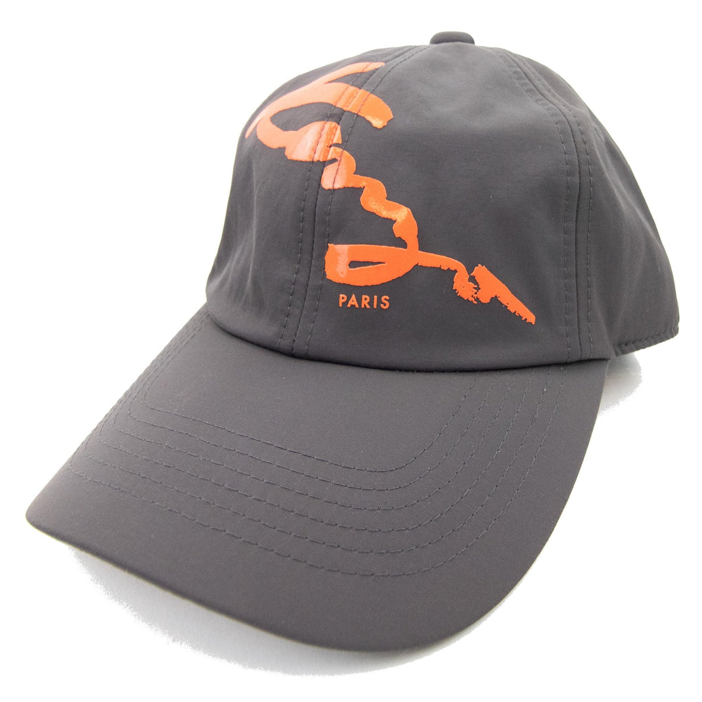 Kenzo Rubberised Signature Logo Cap Charcoal