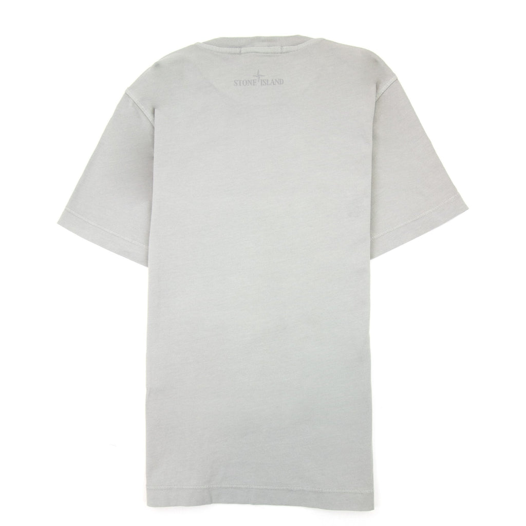 Stone Island Junior 21071 Camo Reflective Logo T Shirt Grey V0064