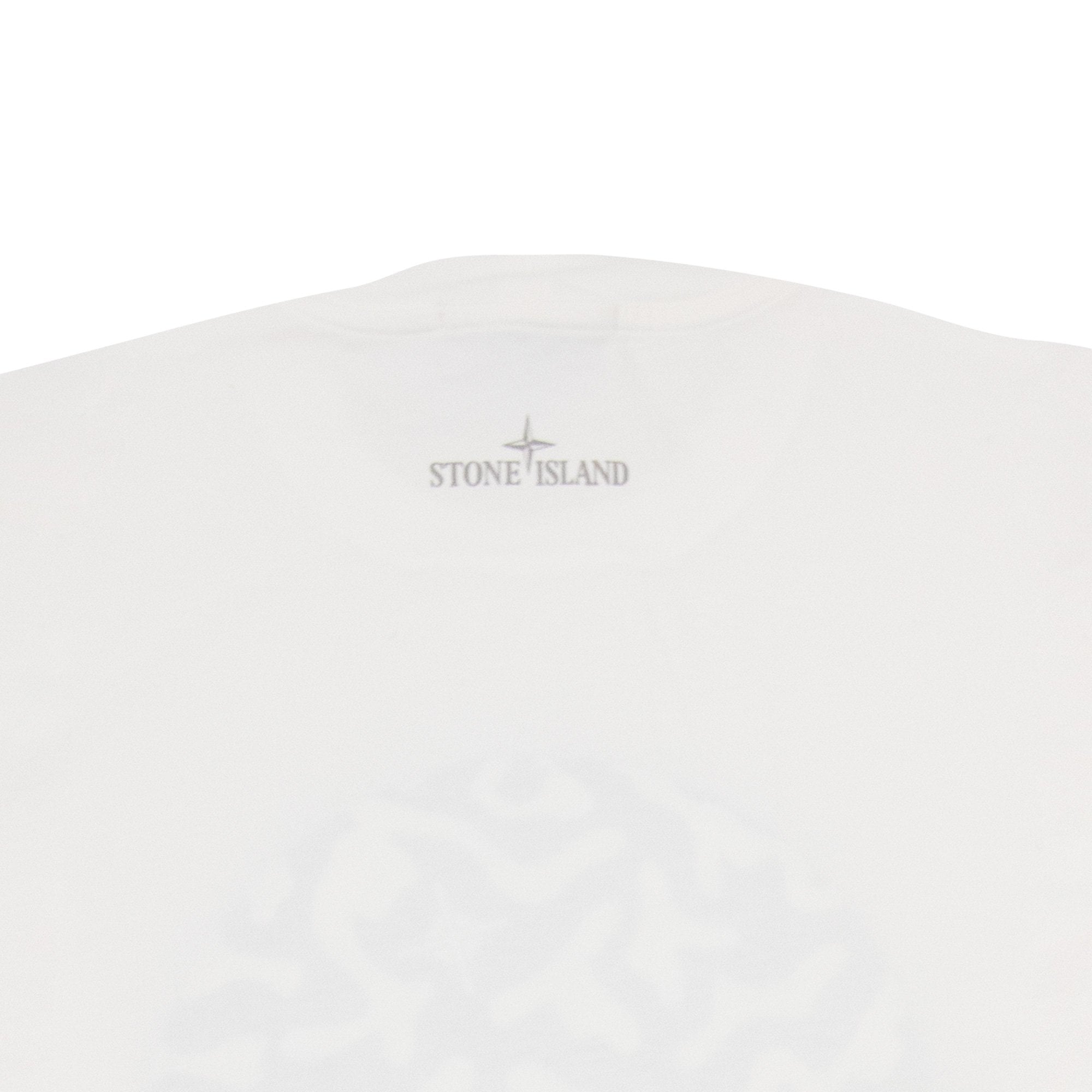 Stone Island Junior 21071 Camo Reflective Logo T Shirt Off White V0099