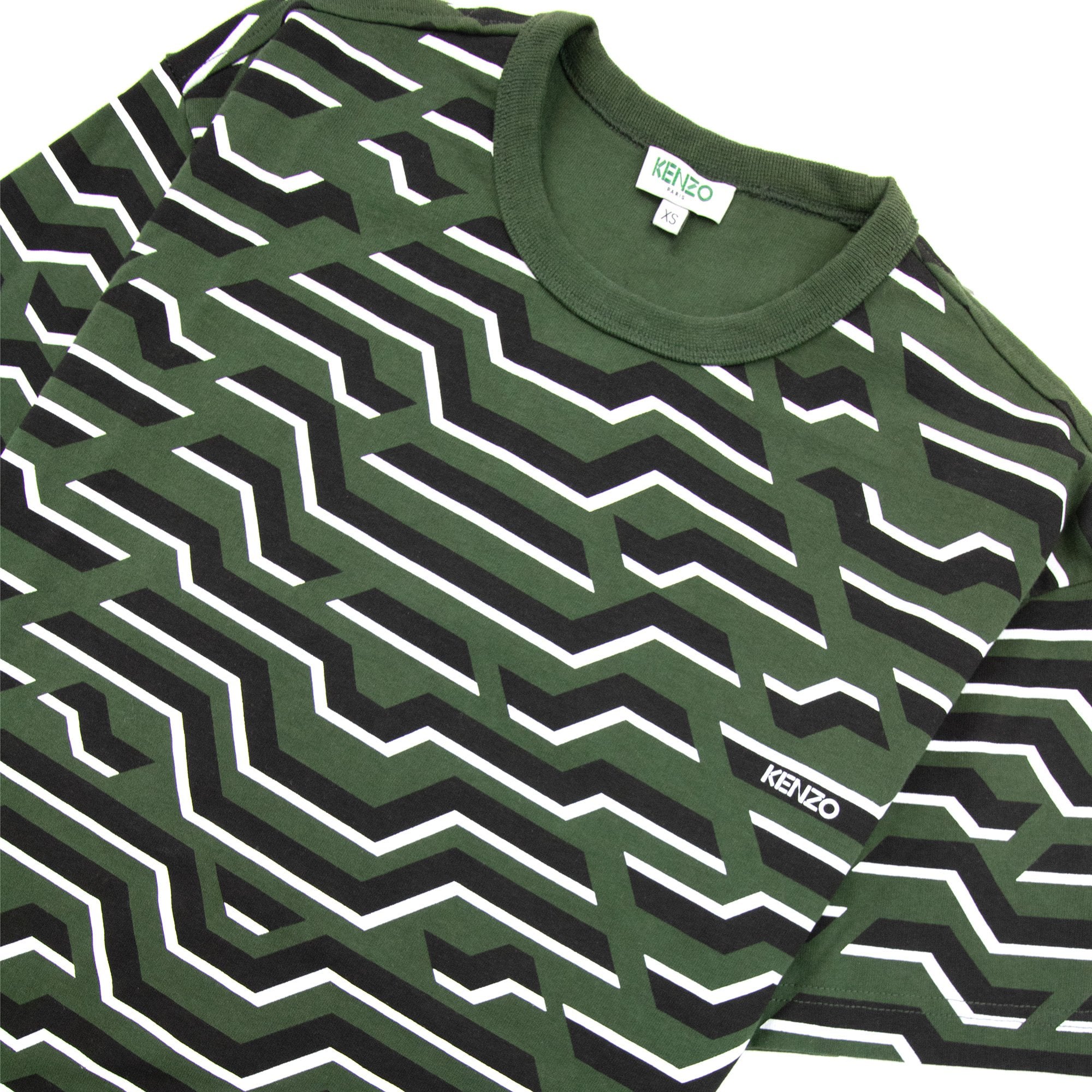 Kenzo Crew Neck Straight T Shirt Green