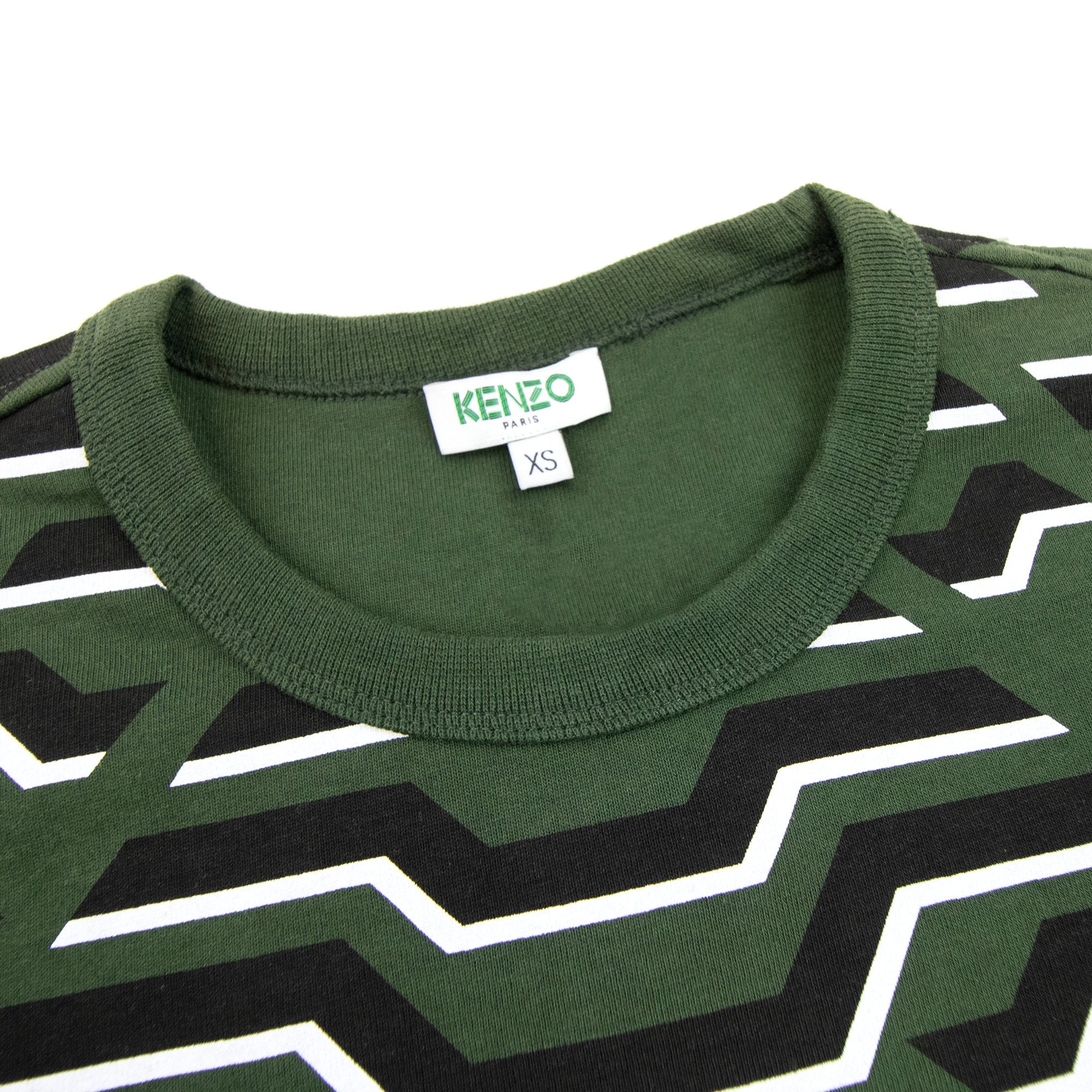 Kenzo Crew Neck Straight T Shirt Green