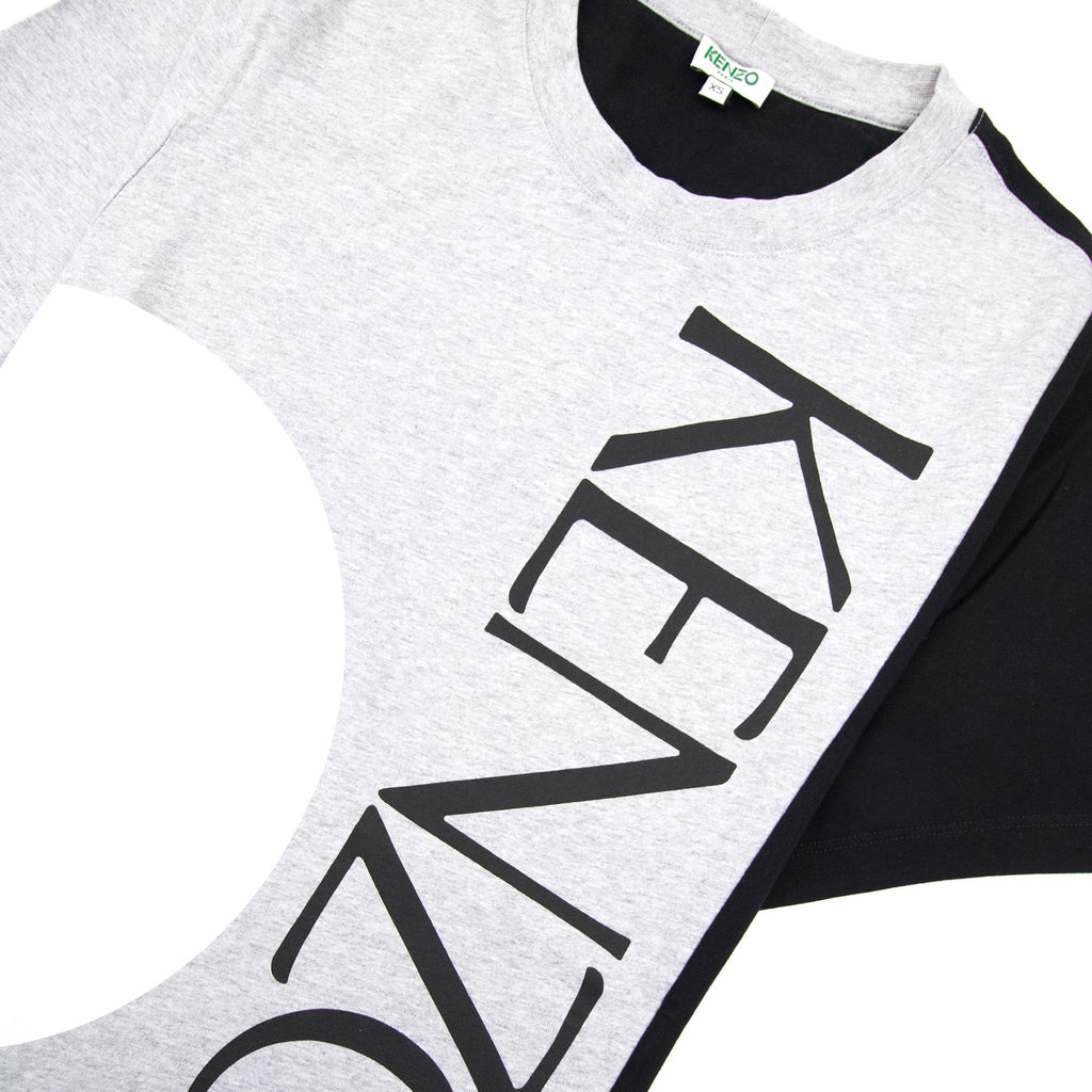 Kenzo New Signature Logo T Shirt Grey