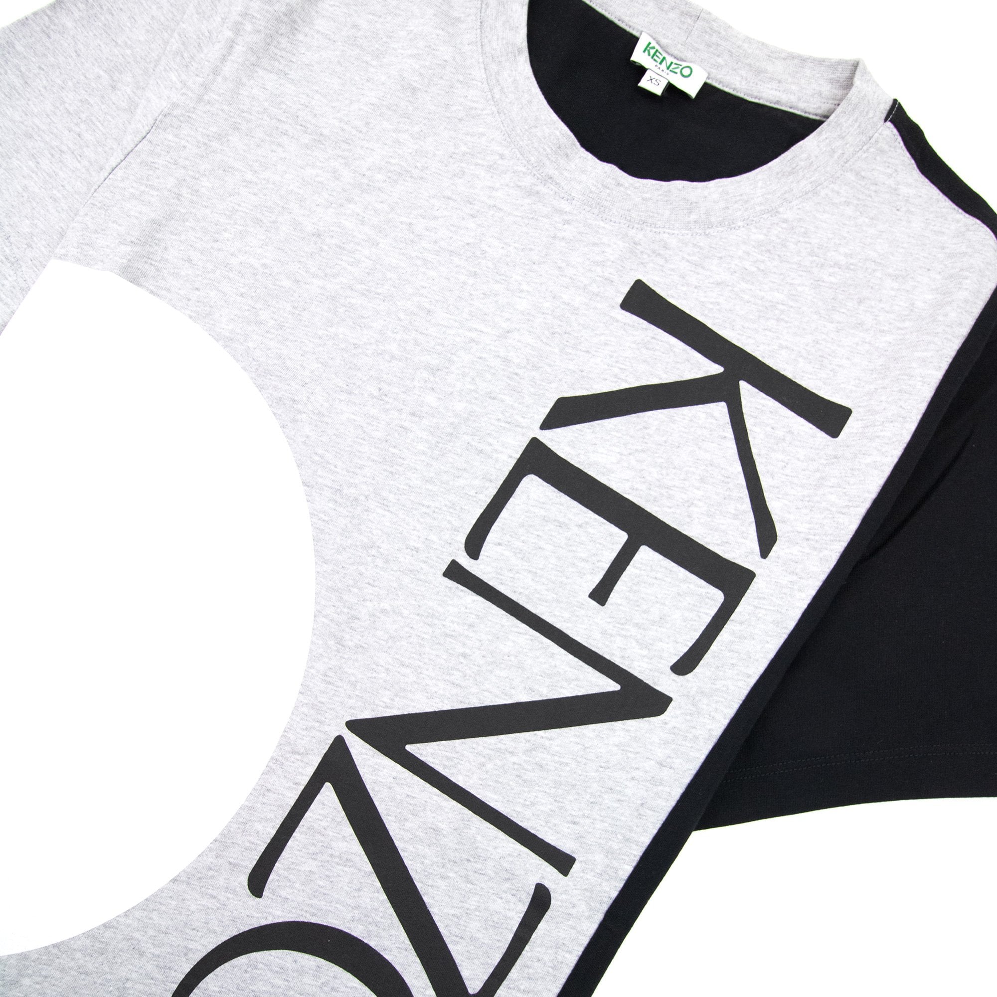 Kenzo New Signature Logo T Shirt Grey