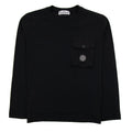 Stone Island Junior 20347 Pocket Logo Long Sleeve T Shirt Black Voo29
